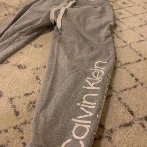 calvin klein grey drawstring joggers